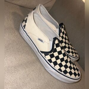 Womens Cream and black vans